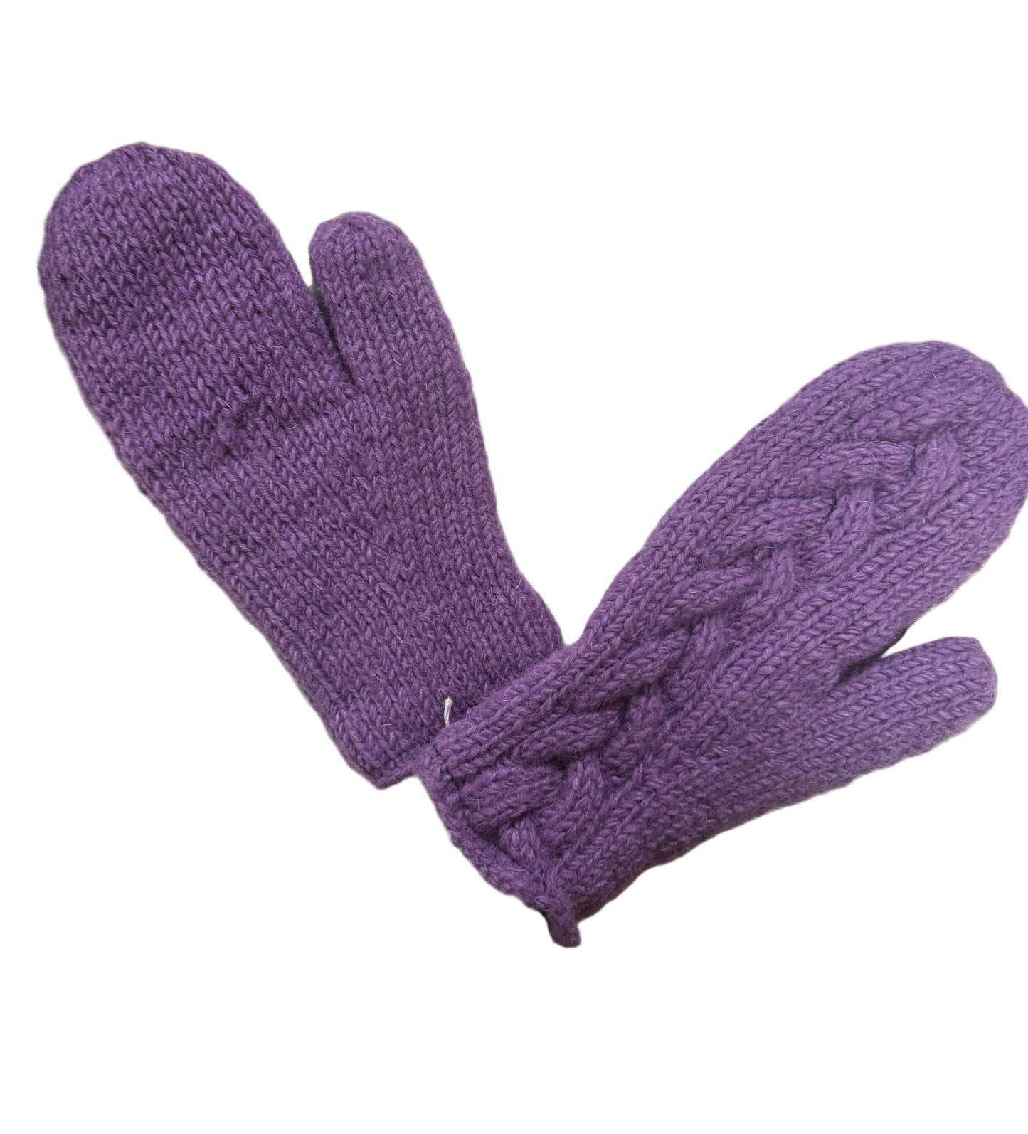 Jane Hand Knit Fleece Lined Mittens