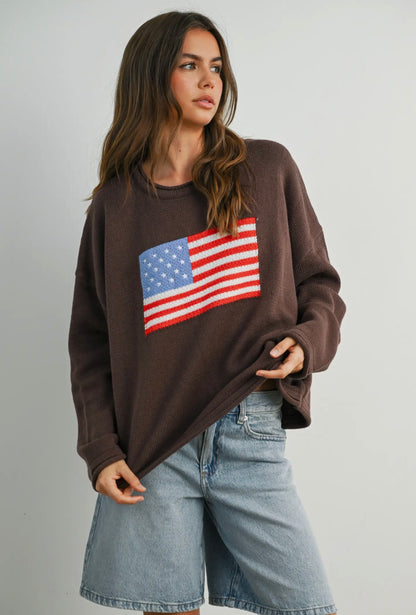 Americana Knit Sweater | Mocha