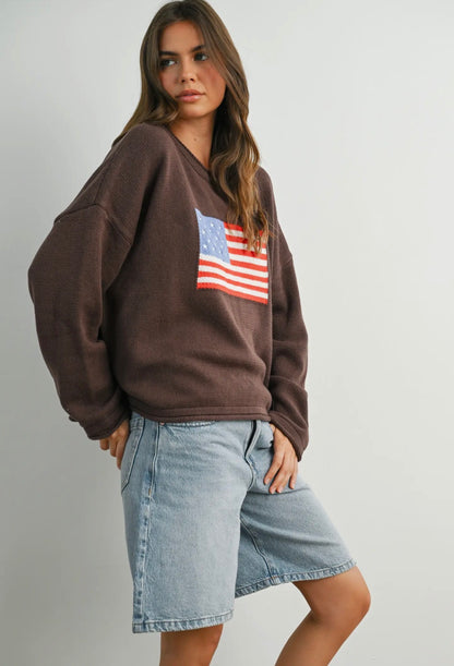 Americana Knit Sweater | Mocha