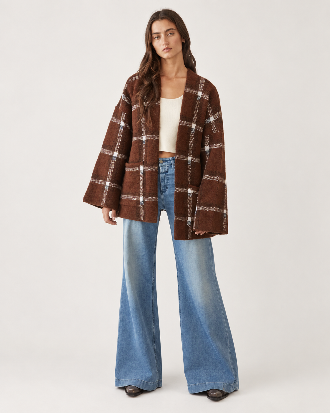 Cocoa Plaid Cardigan