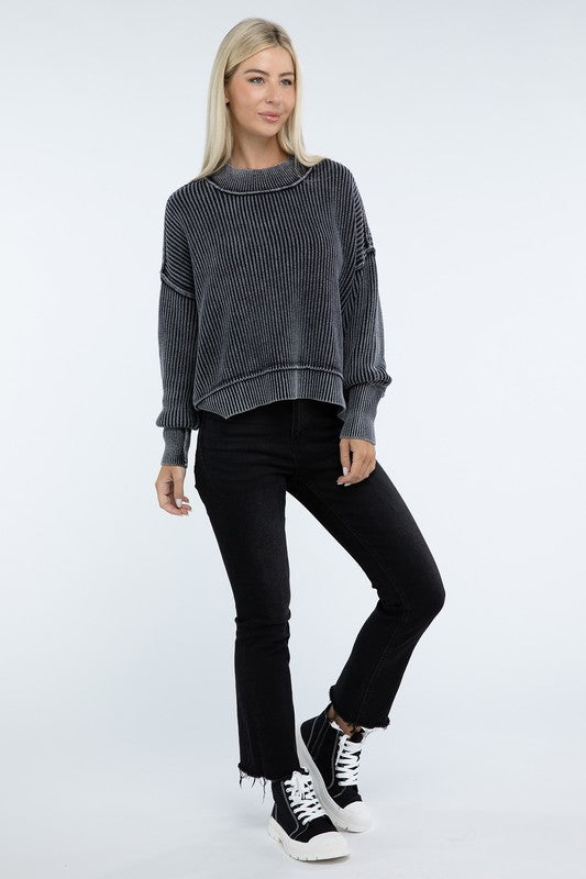 Sammy Washed Crop Sweater *