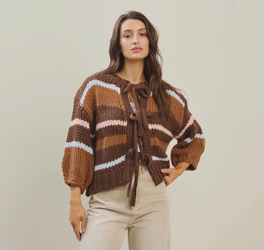 Mocha Chunky Cardigan