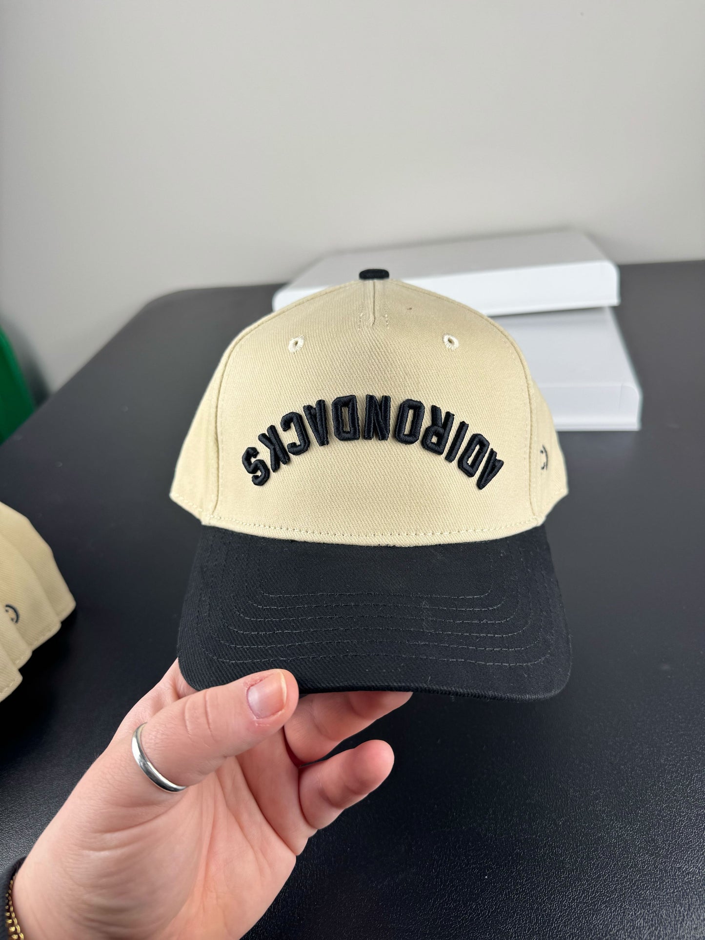 “Adirondacks” Upside Down Two Tone Hat | Black