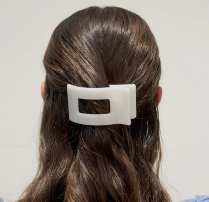 Flat Rectangle Hair Clip | Small | Coconut