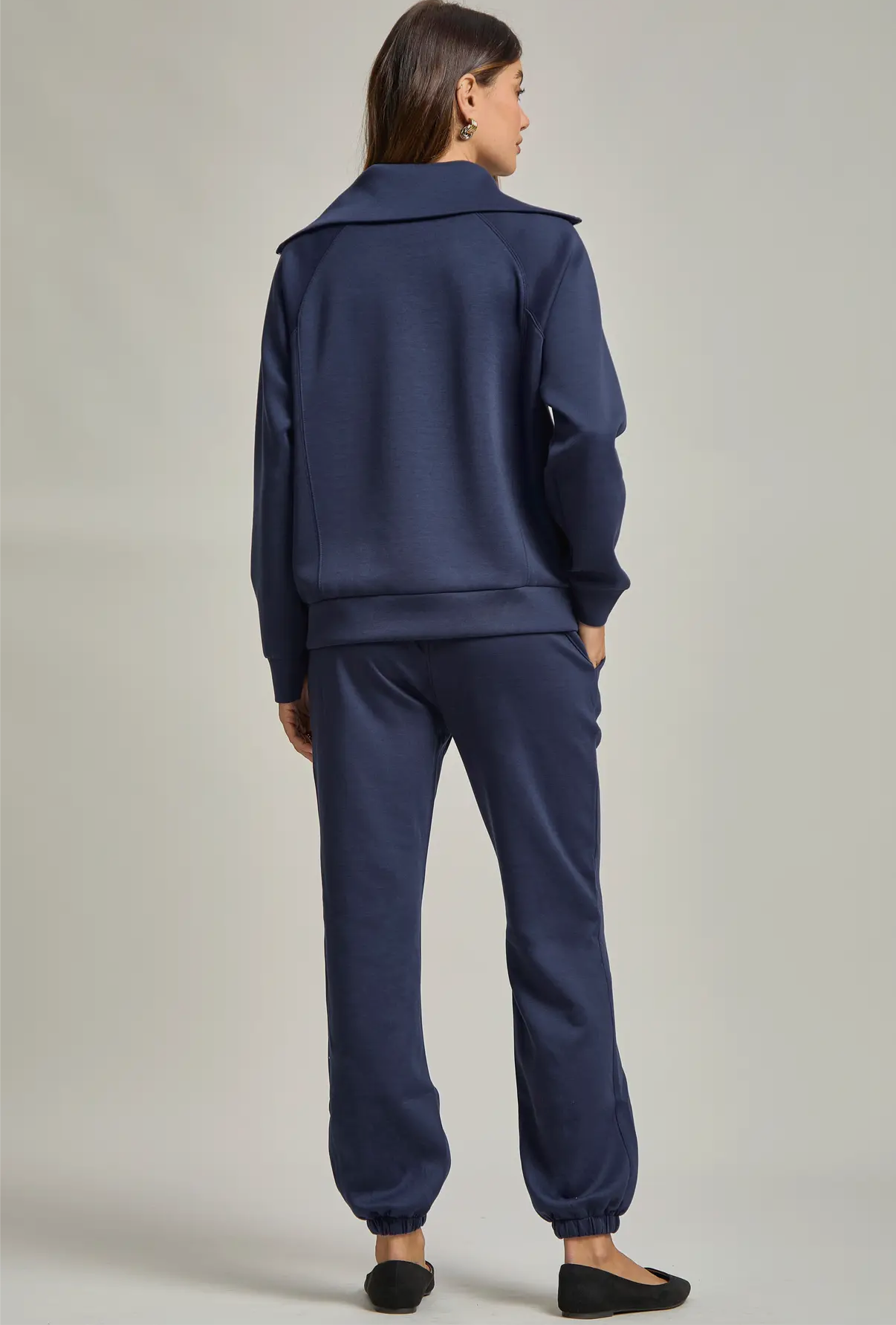 Quarter Zip Pullover + Jogger Modal Travel Set | Navy