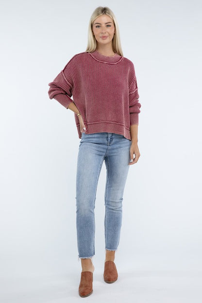 Sammy Washed Crop Sweater *