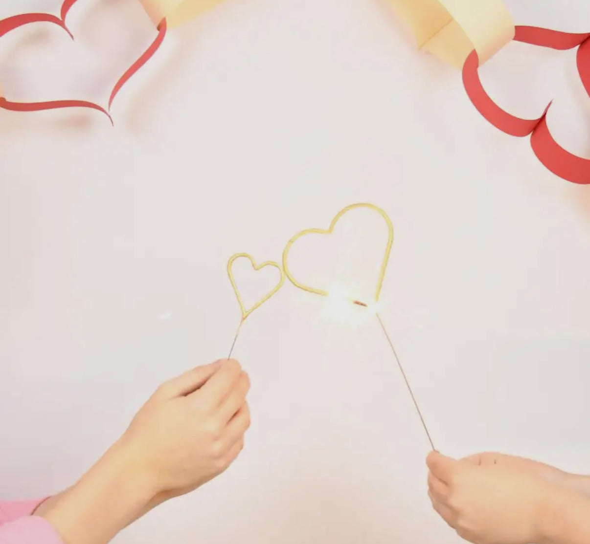 Gold Heart Sparkler