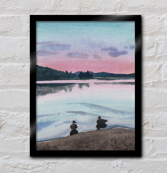 Sunrise | Adirondacks Watercolor Print