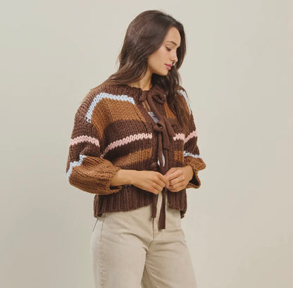Mocha Chunky Cardigan