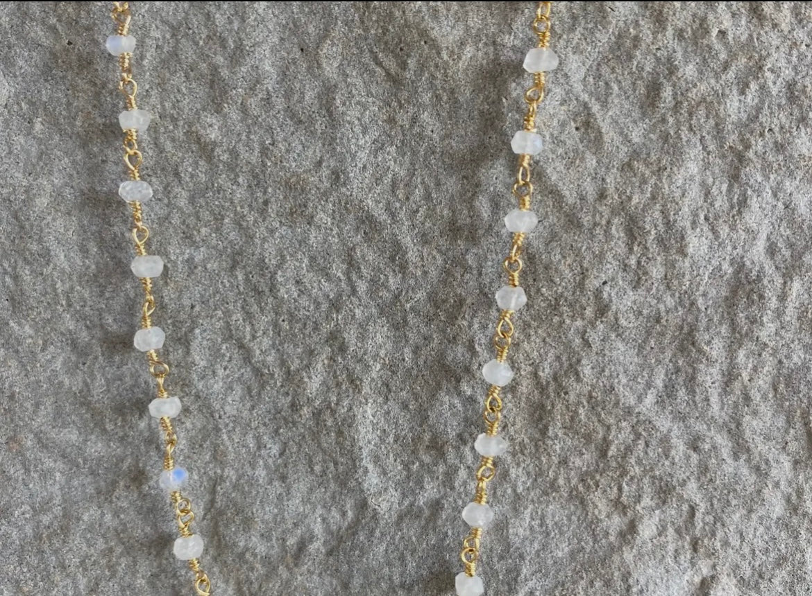 Beaded Moonstone Necklace