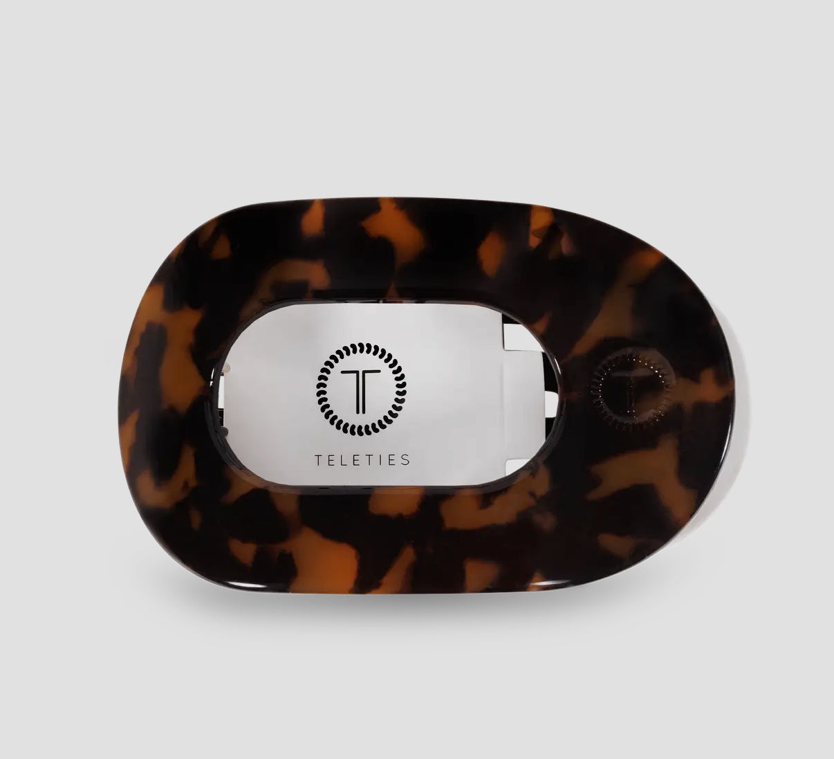 Tortoise Round Flat Hair Clip | Medium