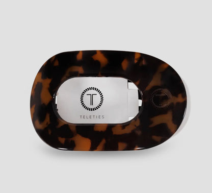 Tortoise Round Flat Hair Clip | Medium