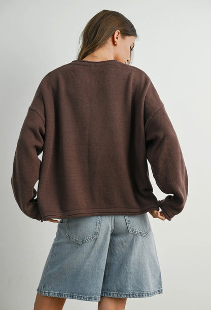 Americana Knit Sweater | Mocha