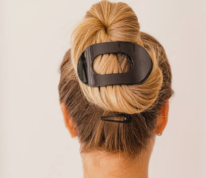 Black Round Flat Clip | LARGE