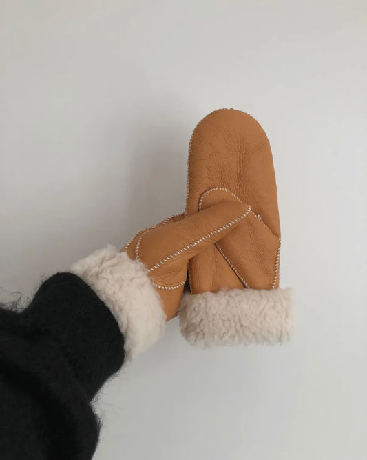 Shearling Mittens | Chestnut