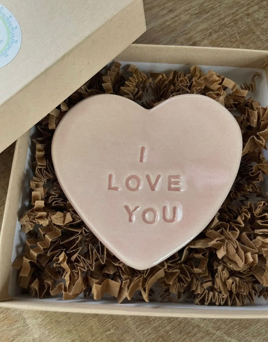 “I Love You” Handmade Pottery Dish