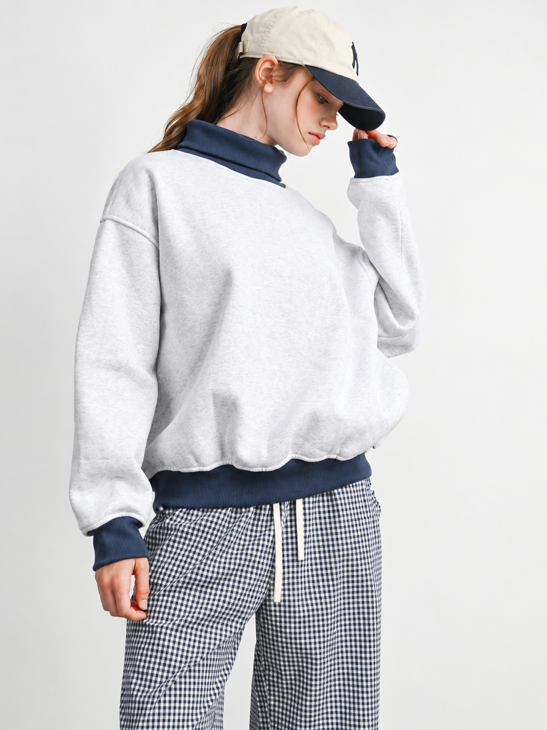 The Everyday Mock Neck Sweatshirt | Grey
