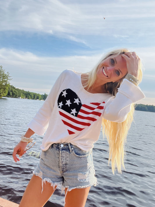 ❤️ American Flag Sweater