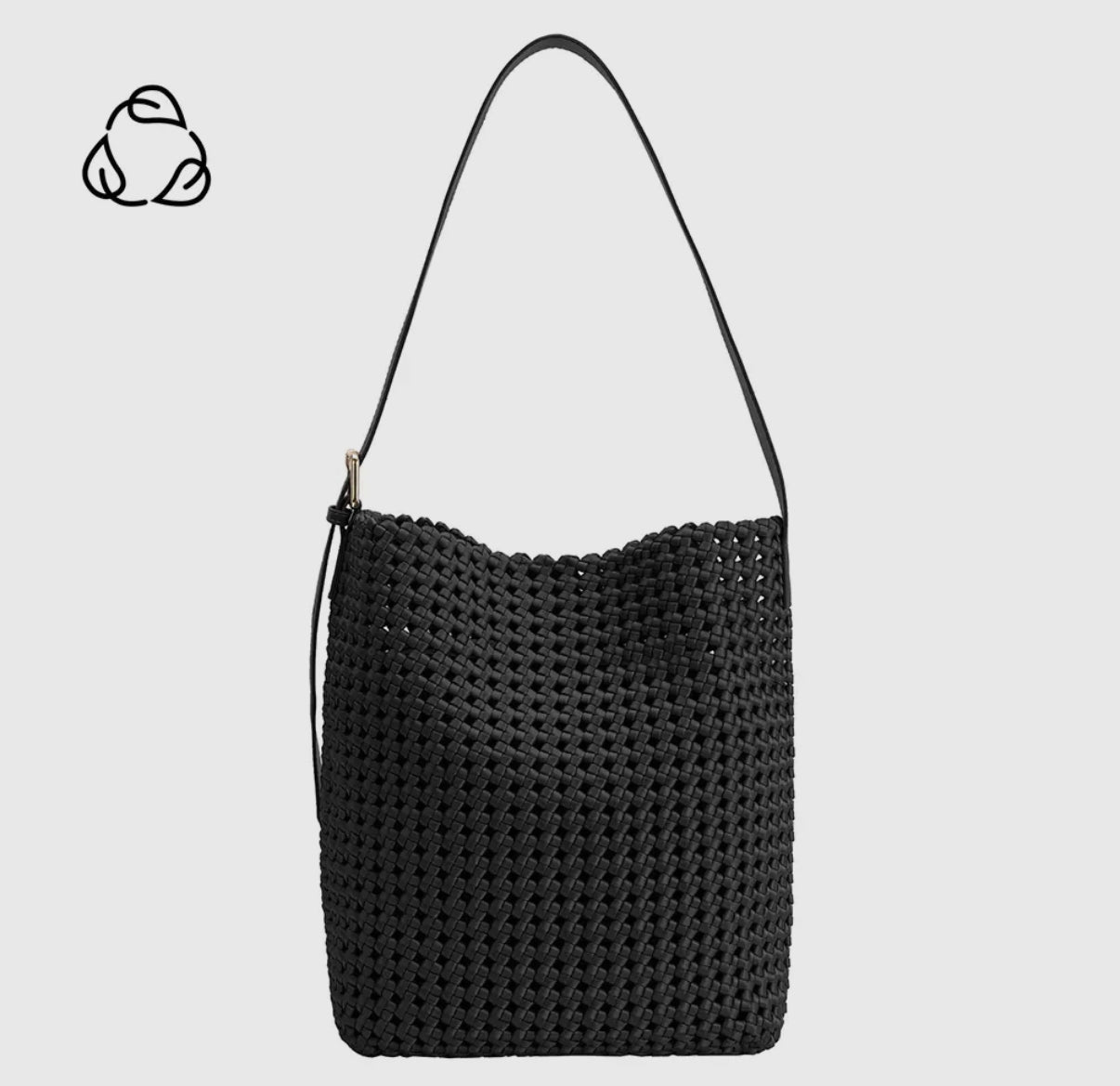 Cece Black Nylon Shoulder Bag