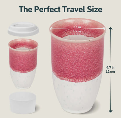 Coral 12oz Travel Mug