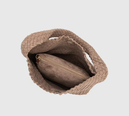 Jojo Clay Suede Shoulder Bag