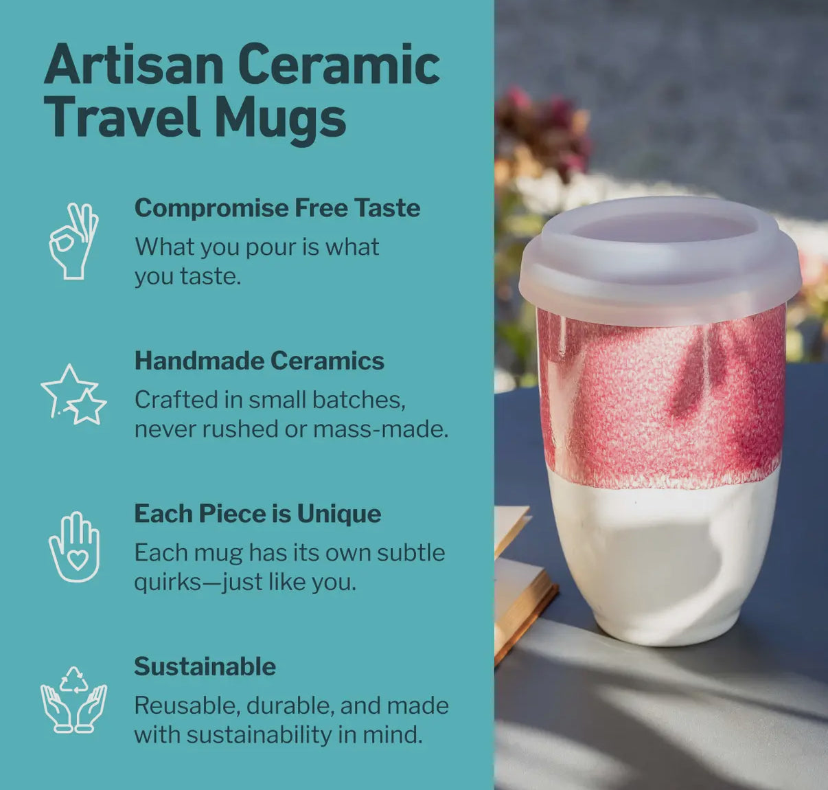 Coral 12oz Travel Mug