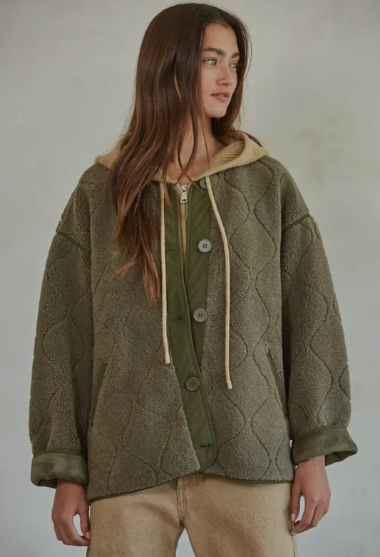 Fern Fleece Button Jacket