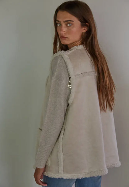 Polar Suede Zip Up Vest