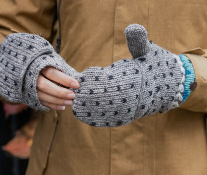 Marcy Hand Knit Fleece Lined Mittens