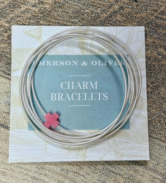 Pink Cross Dia Bracelets - Sterling
