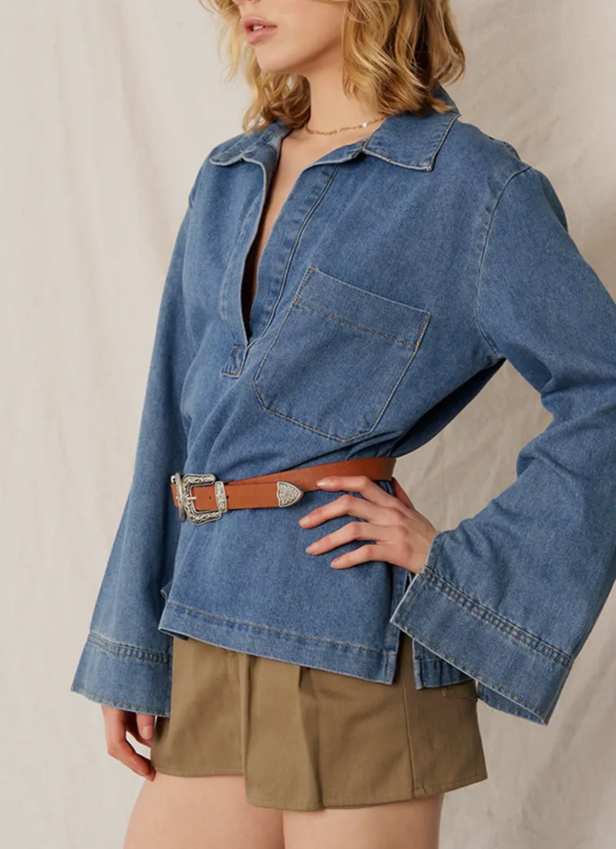 Forever Denim Blouse