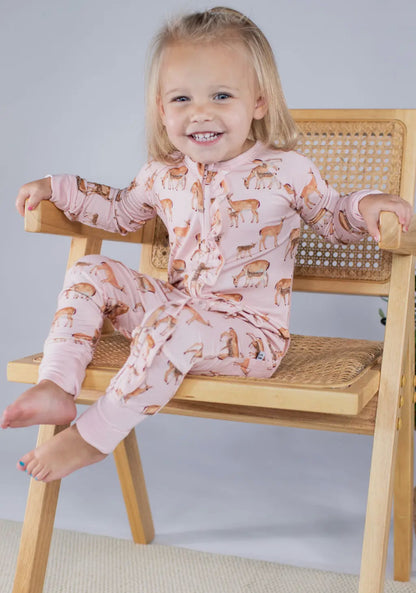 Does & Fawns Convertible Zip Pajamas