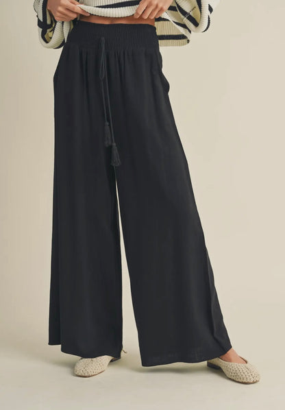 Linen Smocked Pant