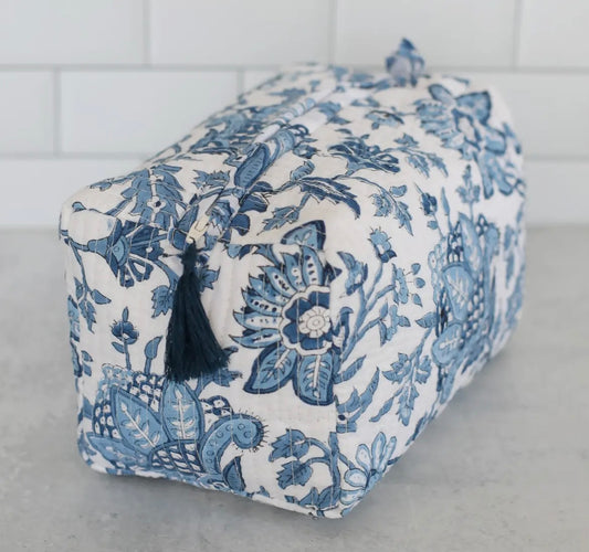 Wavey Blue Cosmetic Bag