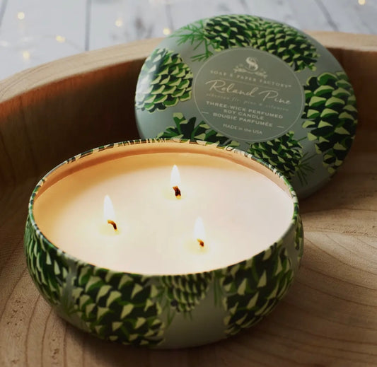 Roland Pine 3 Wick Candle