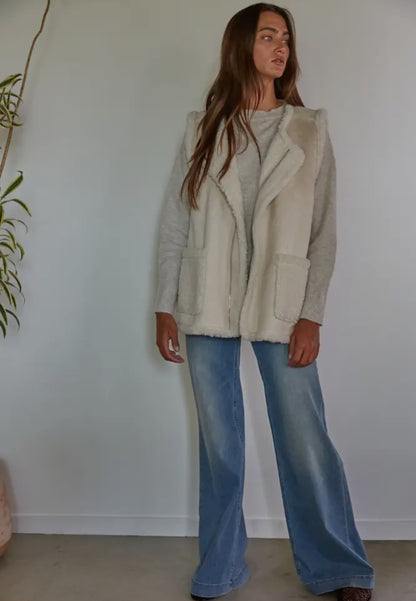 Polar Suede Zip Up Vest