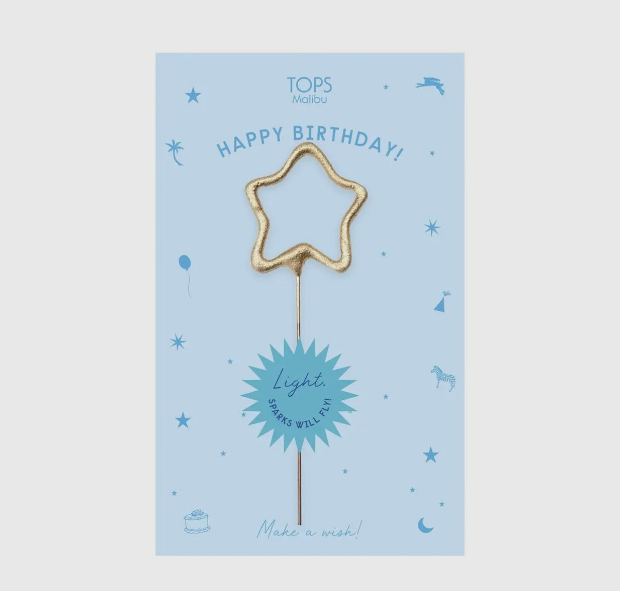 Mini 4” Star “Happy Birthday” Card Sparkler