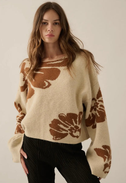 Nutmeg Floral Sweater