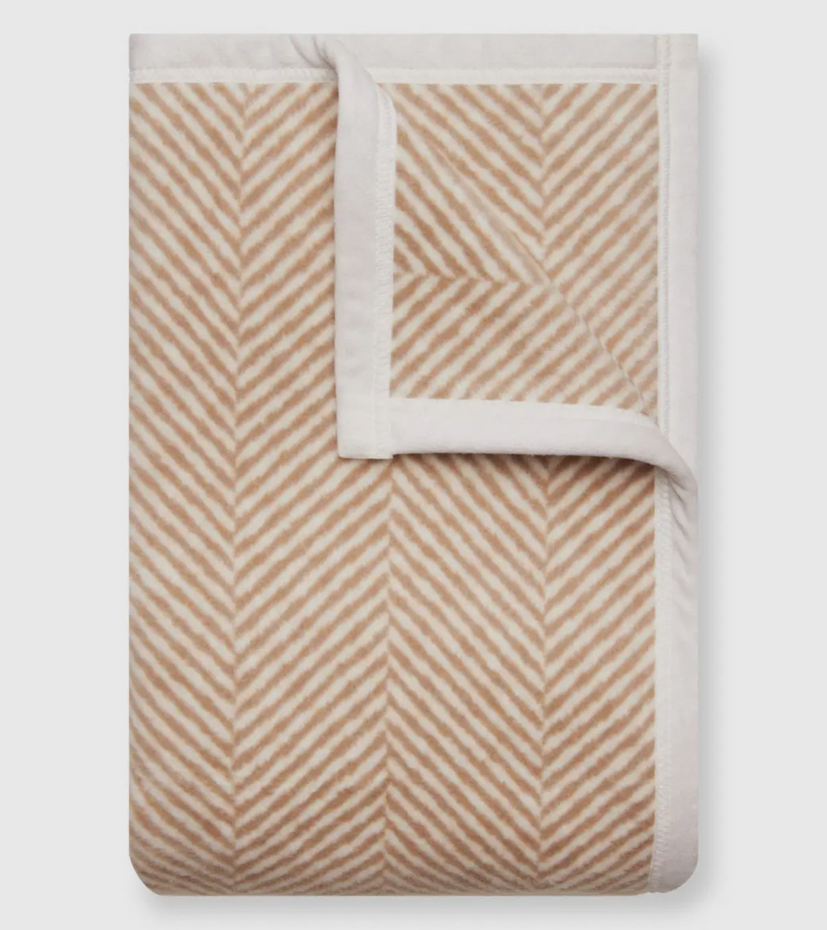 Harborview Herringbone Tan Blanket
