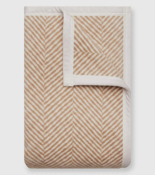 Harborview Herringbone Tan Blanket