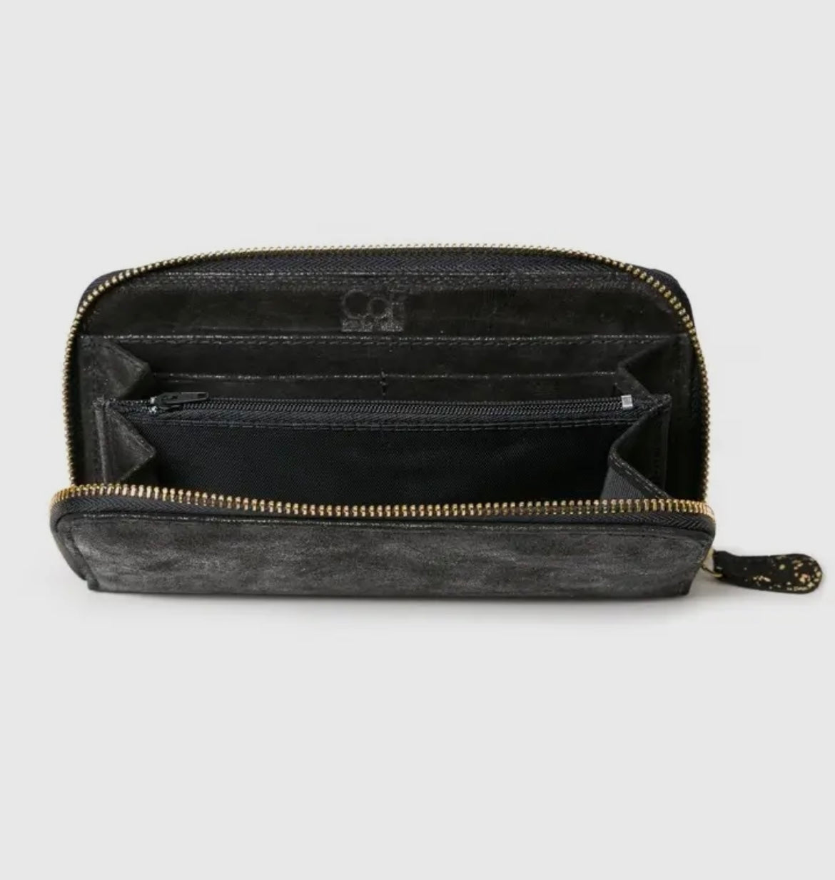 Shimmer Black Zip Wallet