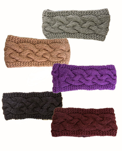 Hemlock Hand Knit Fleece Lined Headband