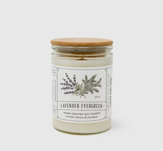 Lavender Evergreen Soy Candle