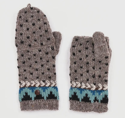 Marcy Hand Knit Fleece Lined Mittens