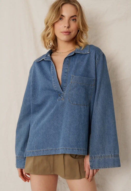 Forever Denim Blouse