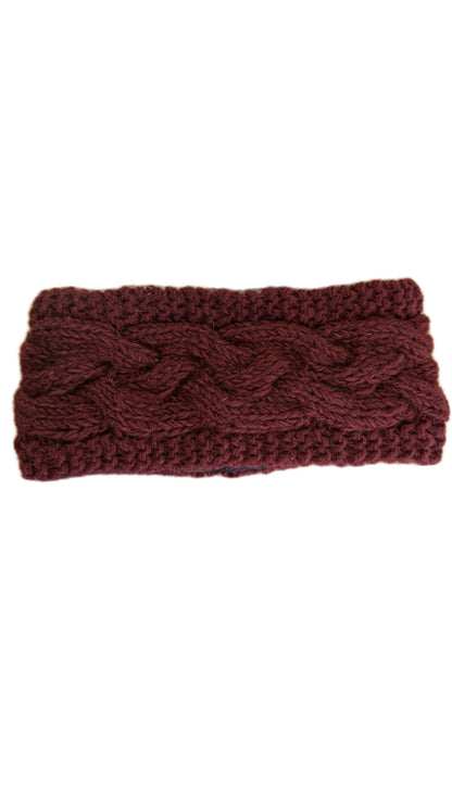 Hemlock Hand Knit Fleece Lined Headband