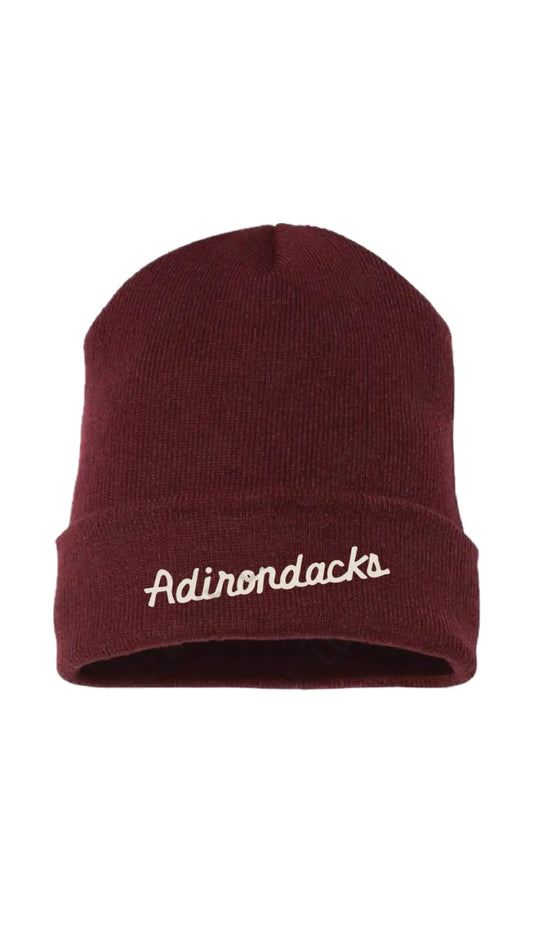 “Adirondacks” Cranberry Beanie