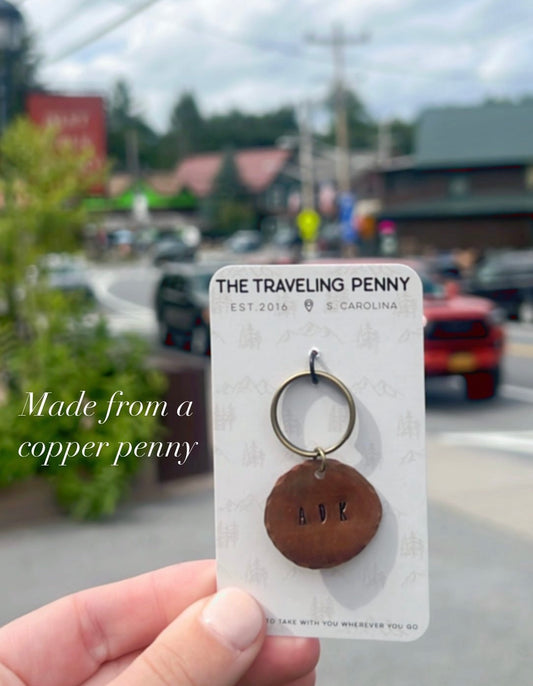 Traveling Penny - Hand Stamped "ADK"
